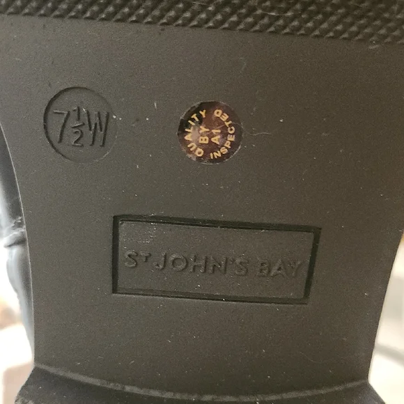 St. John's Bay Sleek Black Over the Knee Boots with a buckle accent - Picture 13 of 14